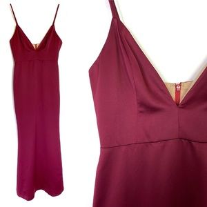 NWOT NBD x Revolve Burgundy slip Dress